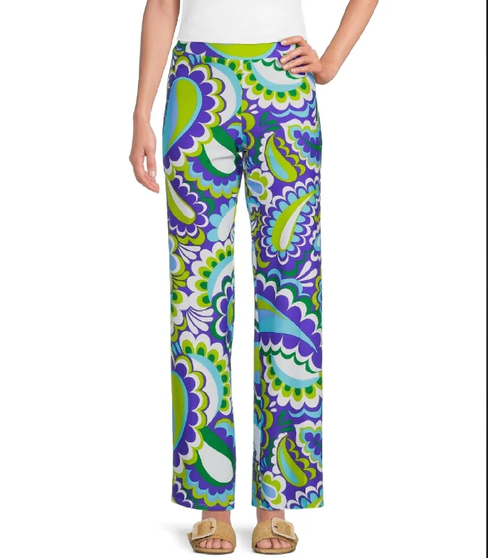 slim-fit pants for women -Trixie Pant In Mod Paisley