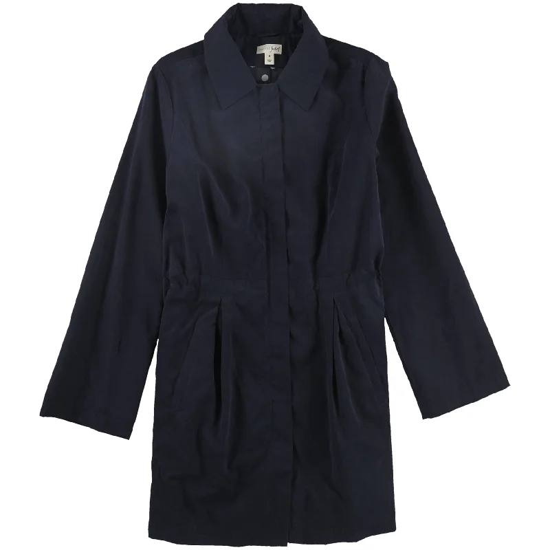 casual jackets for women -maison Jules Womens Solid Trench Coat, Blue, Medium