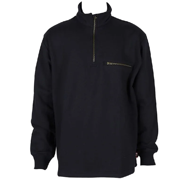 sporty tops for women -Forge FR 1/4 Zip Navy Pullover