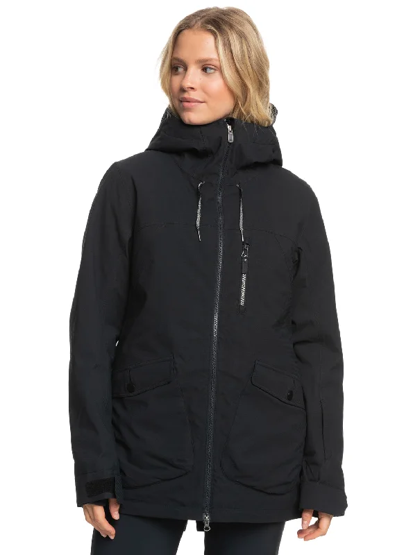 denim jackets for women -Stated Technical Snow Jacket - True Black