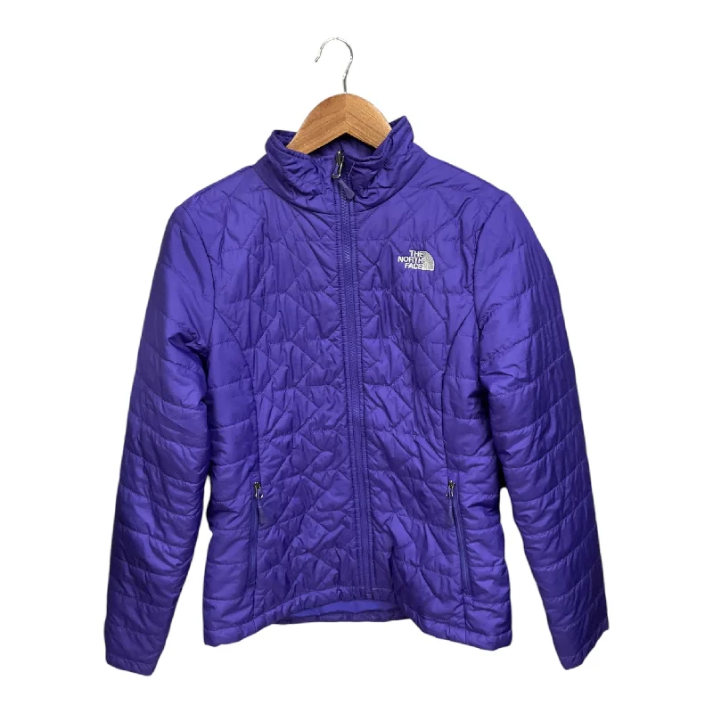 women's bomber jackets -Coat Puffer & Quilted By The North Face In Purple, Size: M