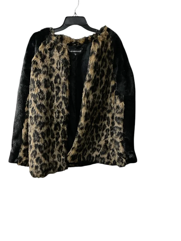 fleece-lined parkas for women -Coat Faux Fur & Sherpa By Clothes Mentor In Animal Print, Size: 10