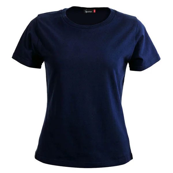 cotton tunics for women -Identitee Women's Navy Soho T-Shirt