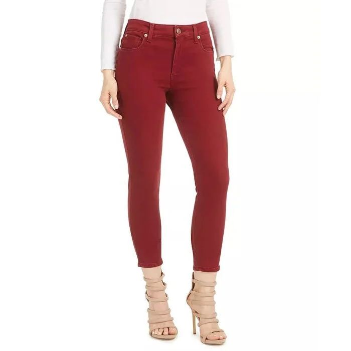 tapered pants for women -STS Blue Women's Ellie High Rise Skinny Jeans Red Size 32