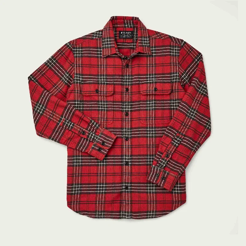 bell sleeve tops for women -VINTAGE FLANNEL WORK SHIRT