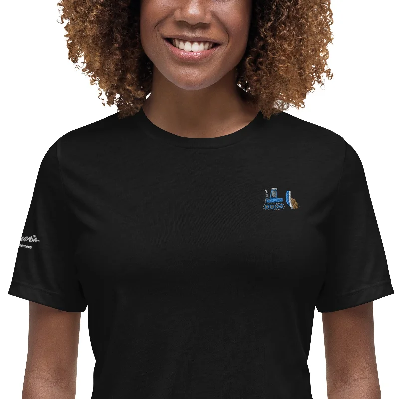 lightweight women's tops -Embroidered Dozer Women's Relaxed T-Shirt