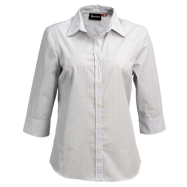 elegant evening tops for women -Identitee Women's Grey York 3/4 Sleeve Shirt