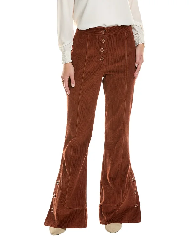 women's wide-leg yoga pants -FARM Rio Corduroy Flare Pant