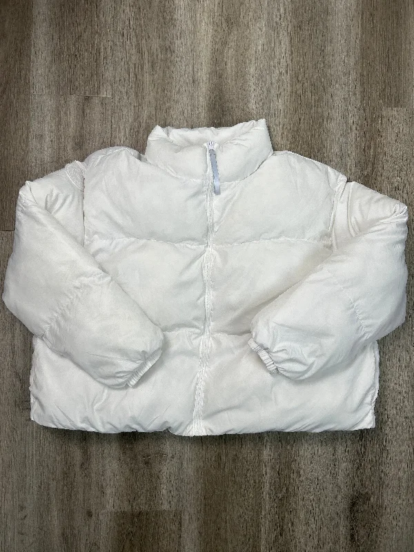 relaxed-fit jackets for women -Coat Puffer & Quilted By Fabletics In White, Size: 2x