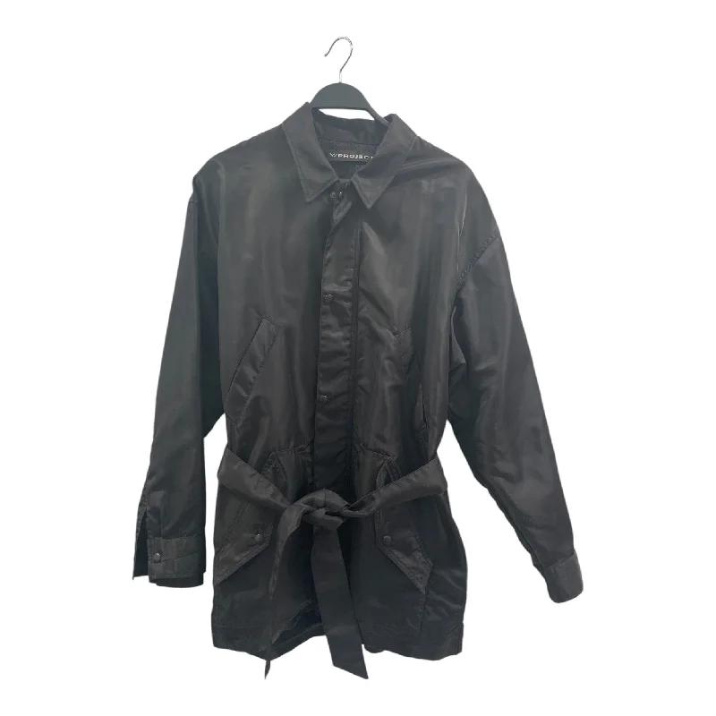 office coat blazers for women -Y/PROJECT/Trench Coat/46/Nylon/BLK/TRENCHY/DOUBLE LAYER/BELT WZT