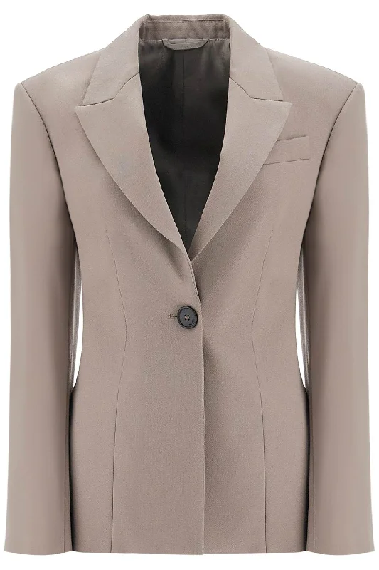 tailored coats for women -The Attico Women's Single-Breasted Wool Blazer