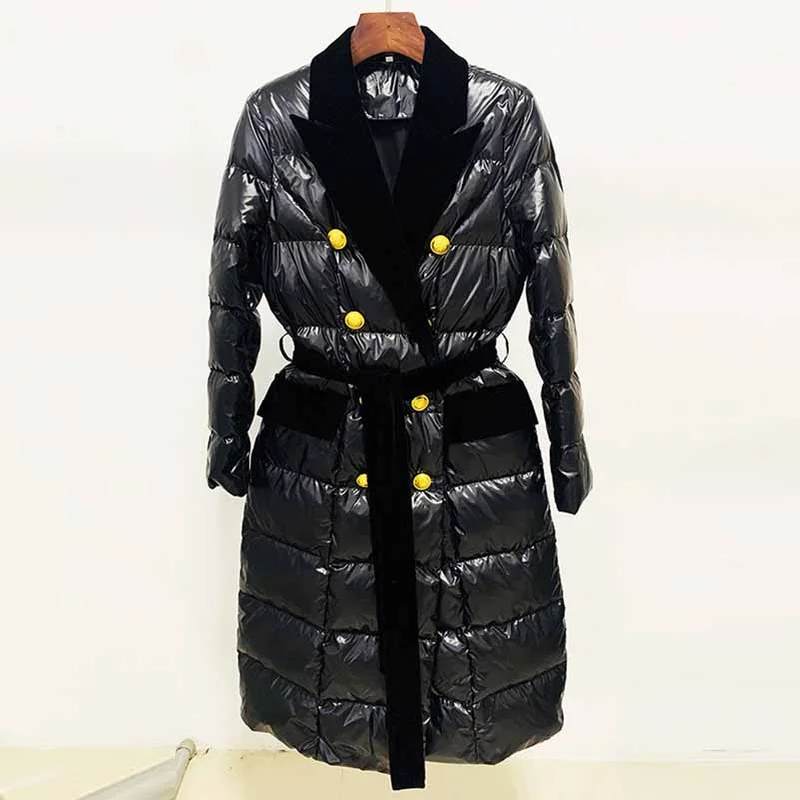 stylish jackets for women -Women's Down Jacket Winter Warm Down Coat Black Padded Bubble Coat