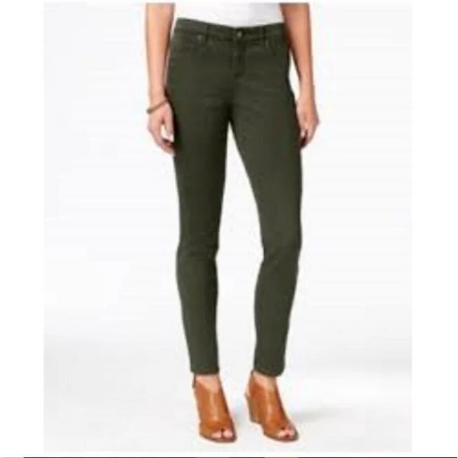 women's bootcut corduroy pants -Style & Co Women's Curvy Fit Skinny Fashion Jeans Green Size 4