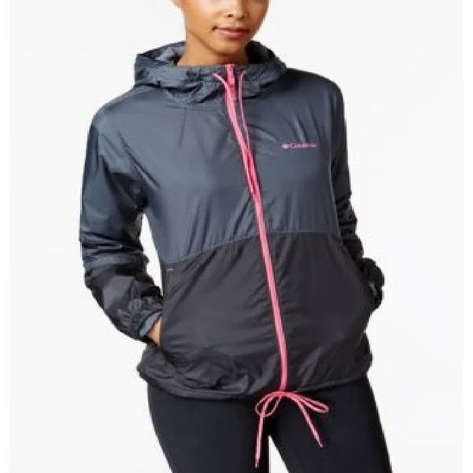 women's raincoats -Columbia Women's Flash Forward Water-Resistant Windbreaker Black Size Medium