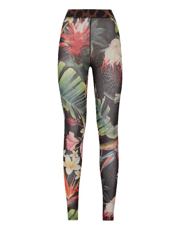 women's athletic pants -Leggings Flowers