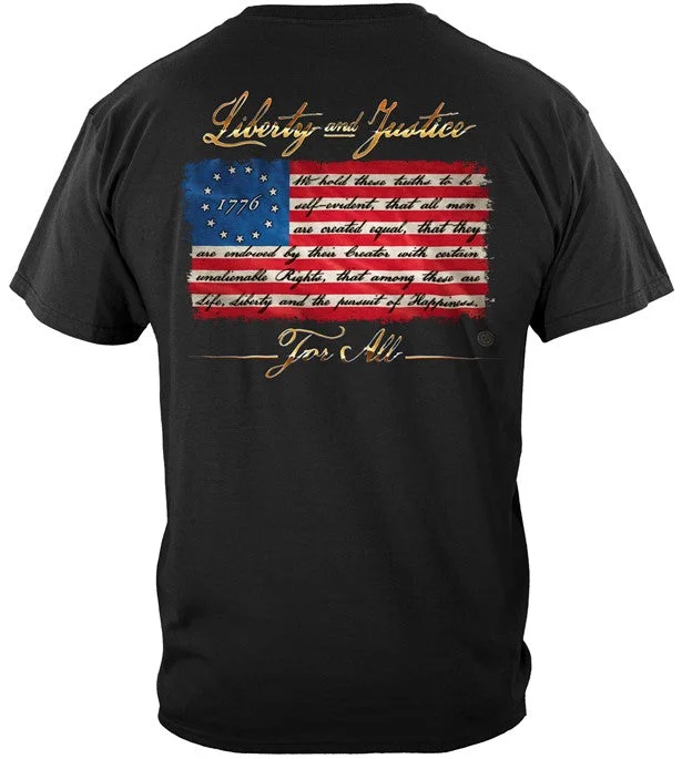 soft touch blouses for women -Patriotic 1776 Betsy Ross Flag Liberty and Justice For All #RN2464