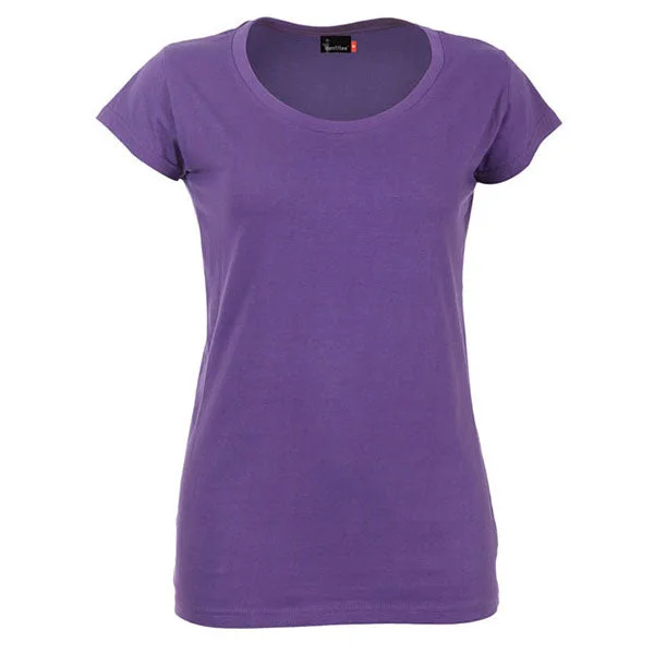 high-neck tops for women -Identitee Women's Purple Cooper T-Shirt