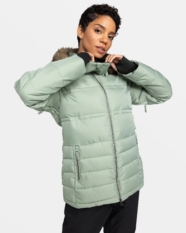 short puffer jackets for women -Quinn Snow Jacket - Lily Pad