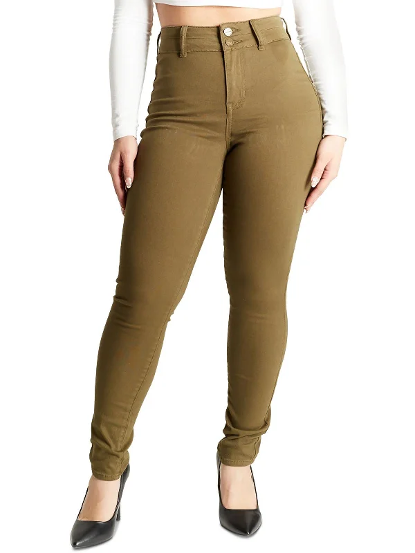 tapered pants for women -Juniors Womens High Rise Stretch Skinny Jeans