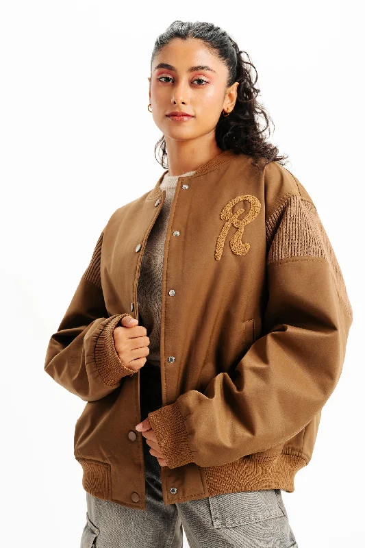 women's belted trench coats -Brown Jacket