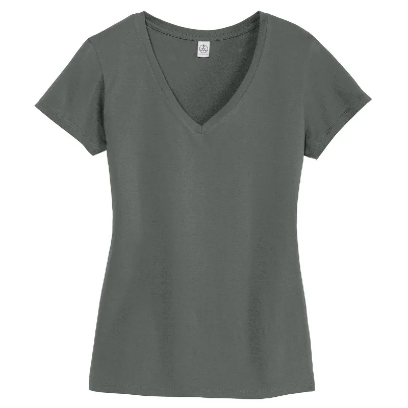 tie-front tops for women -Alternative Women's Asphalt Legacy V-Neck T-Shirt