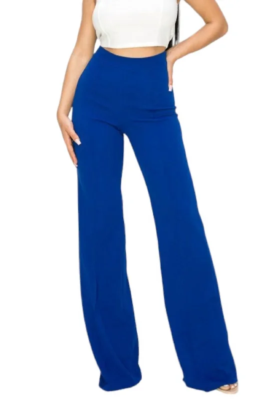 elegant dress pants for women -What A Treat Trouser Pants In Royal Blue