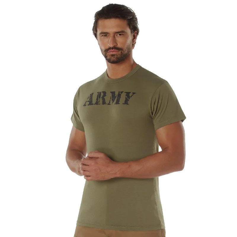 high-neck tops for women -Rothco Vintage AMRY T-Shirt