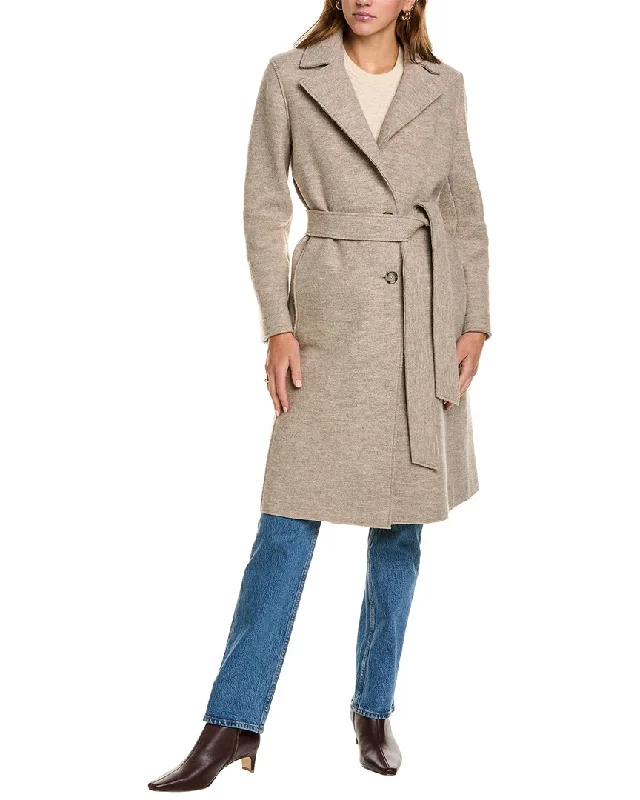 chic double-breasted blazers -Cinzia Rocca Icons Long Wool Trench Coat