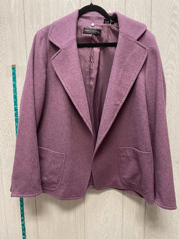 luxurious fur coats for women -Coat Peacoat By Dana Buchman In Purple, Size: L