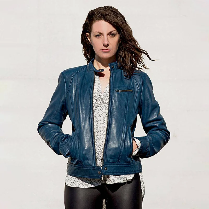 women's faux leather coats -Whet Blu Women's Classic Scooter Style Leather Jacket