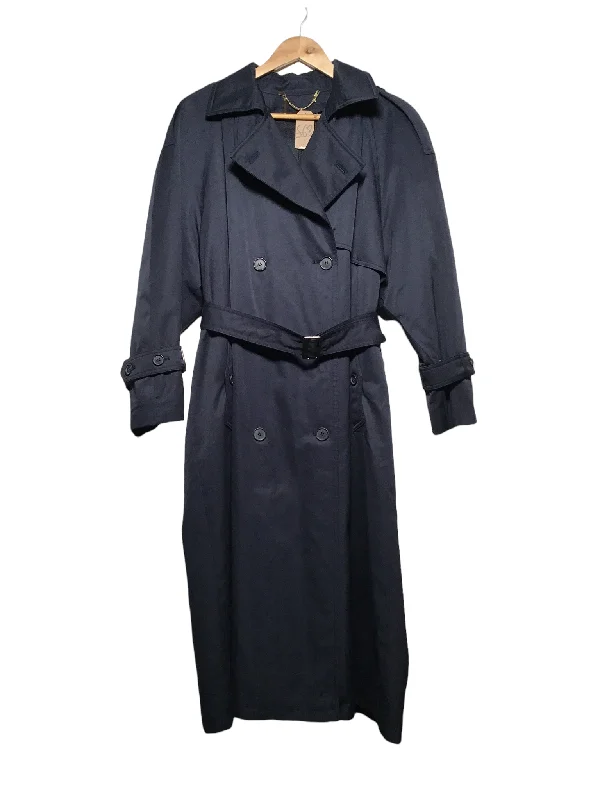 fashionable blazers for women -Women’s Navy Belted , detachable fleece Lined Trench Coat (Size M/L)