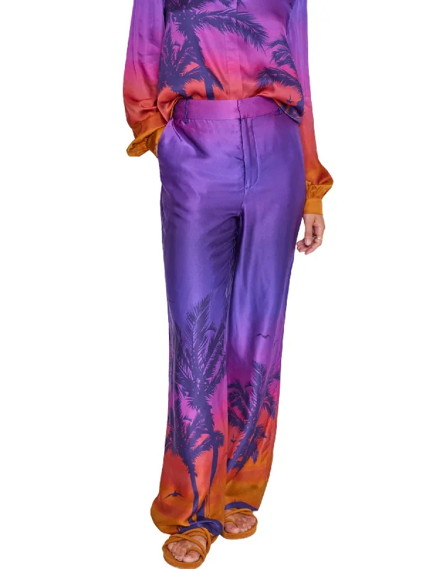 women's casual harem pants -Sunset Printed Pants In Cali Print