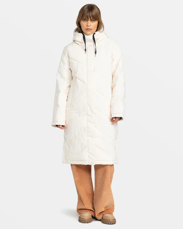 women's leather coats -Ellie Insulated Snow Jacket - Buttercream