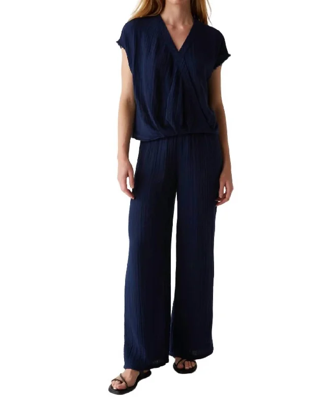 women's bootcut jeans -Susie Smocked Waist Pant In Nocturnal