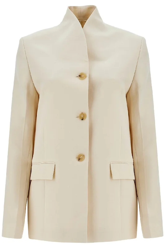 tailored coats for women -Toteme Women's  Viscose Blazer With High Collar