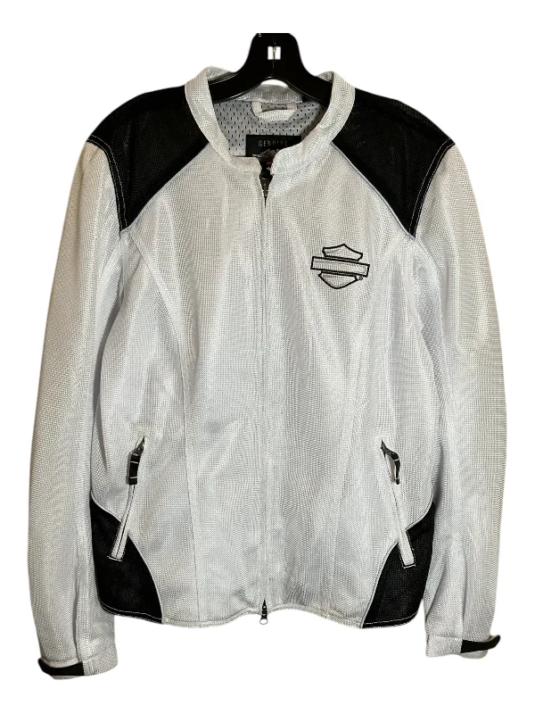 women's sleek bomber jackets -Coat Other By Harley Davidson In White, Size: Xl