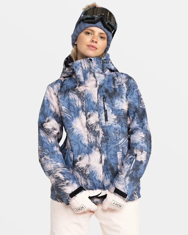 reversible jackets for women -Roxy Jetty Snow Jacket - Wild Wind Darknight