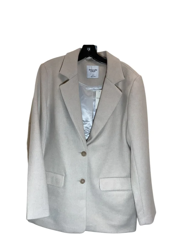 reversible jackets for women -Coat Peacoat By Abercrombie And Fitch In Cream, Size: L