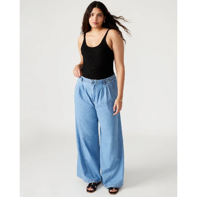 casual cropped denim pants for women -Starling Jean