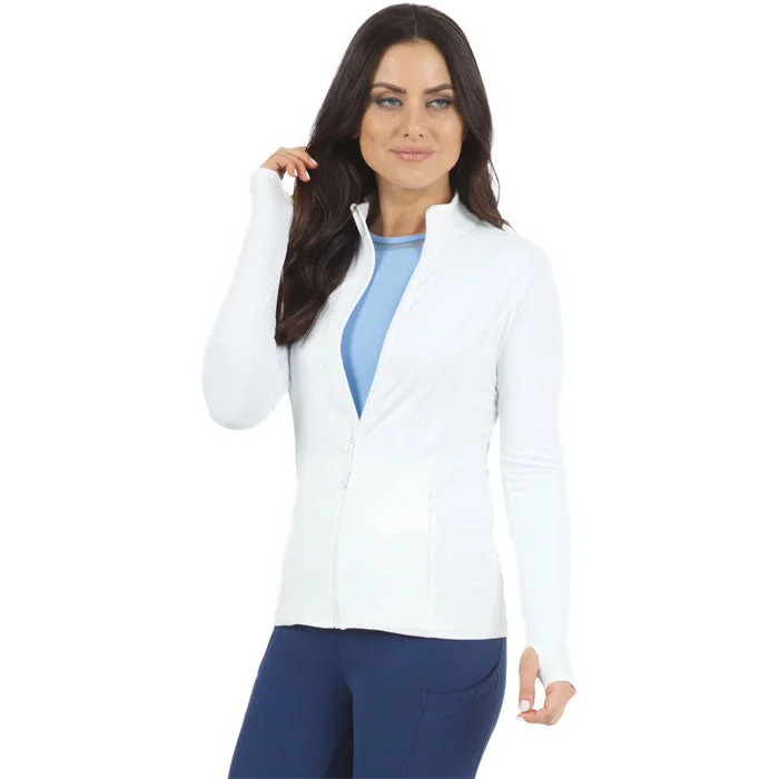 business casual jackets for women -IBKUL Performance Jacket - White