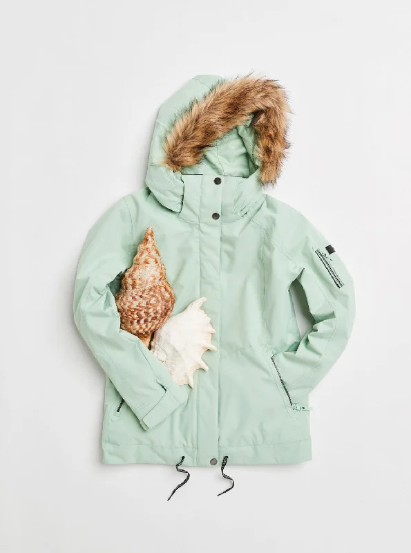 modern blazer jackets for women -Meade Technical Snow Jacket - Cameo Green