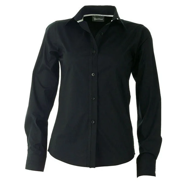 ruched tops for women -Identitee Women's Black Vegas Shirt