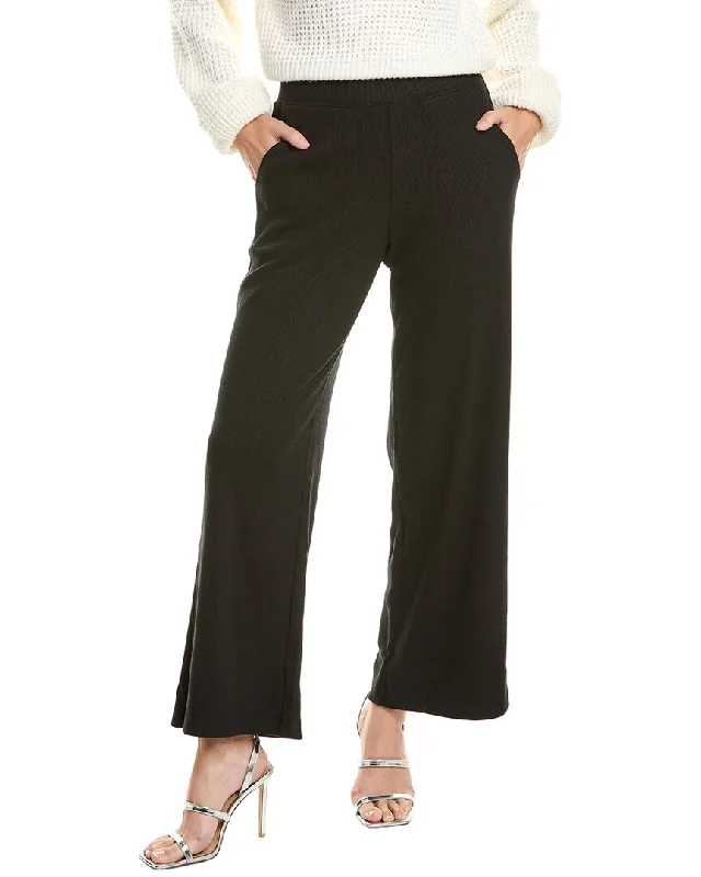 women's mid-rise leggings -Velvet by Graham & Spencer Kacie Brushed Rib Pant