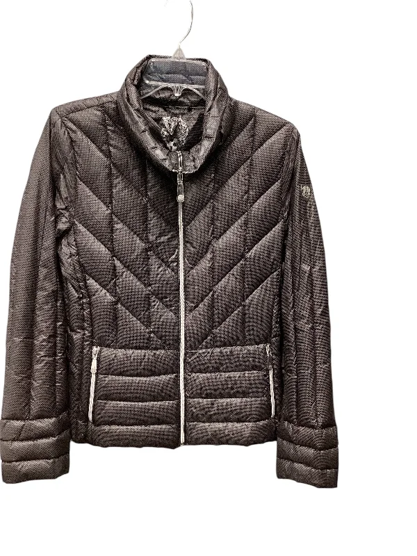 women's plaid coats -Coat Puffer & Quilted By Vince Camuto In Black Cream, Size: M