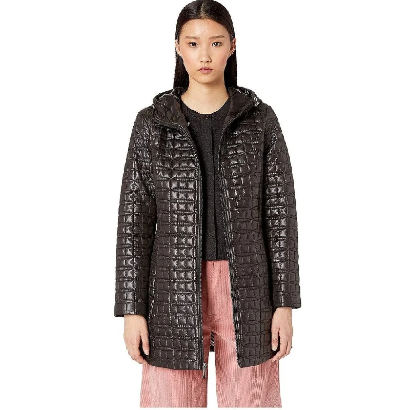 stylish jackets for women -Kate Space New York Women's Bow-Quilted Coat Black Size Extra Large