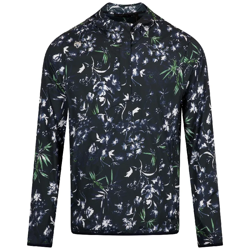 relaxed-fit jackets for women -Dark Floral Newago Jacket Maltese Blue - SU24