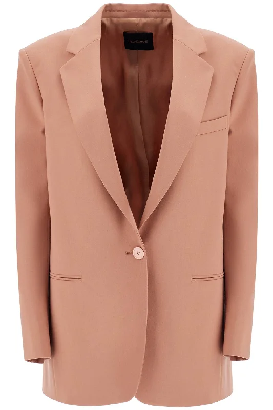 casual zip-up jackets for women -The Andamane Women's Elegant  pink Synthetic Blazer