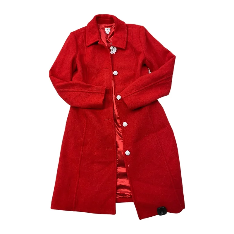 short jackets for women -Coat Peacoat By J. Crew In Red, Size: 6