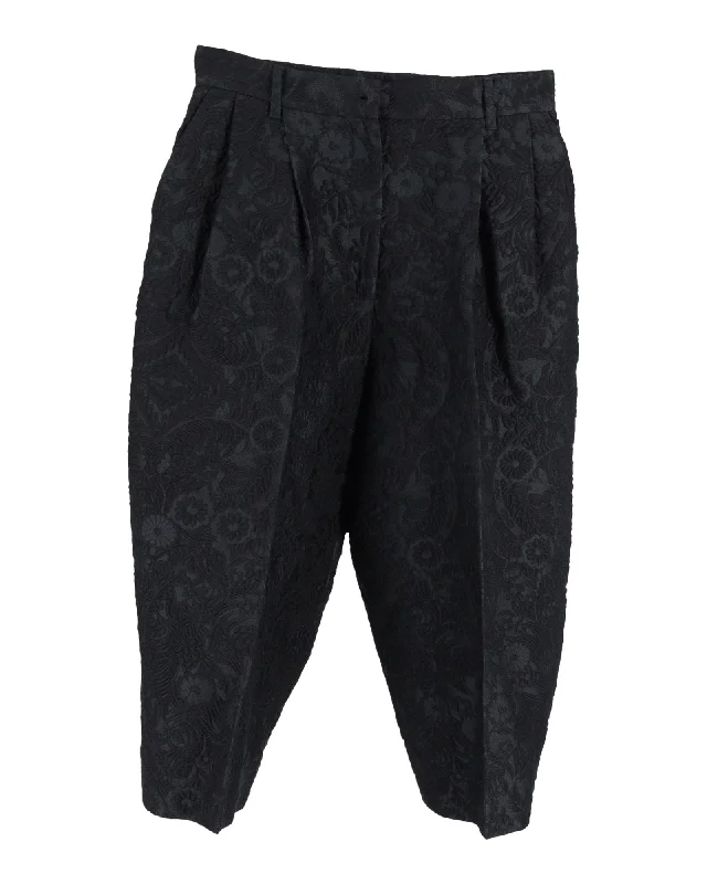 tailored pants for women -Dolce & Gabbana Harem Pants in Black Polyamide