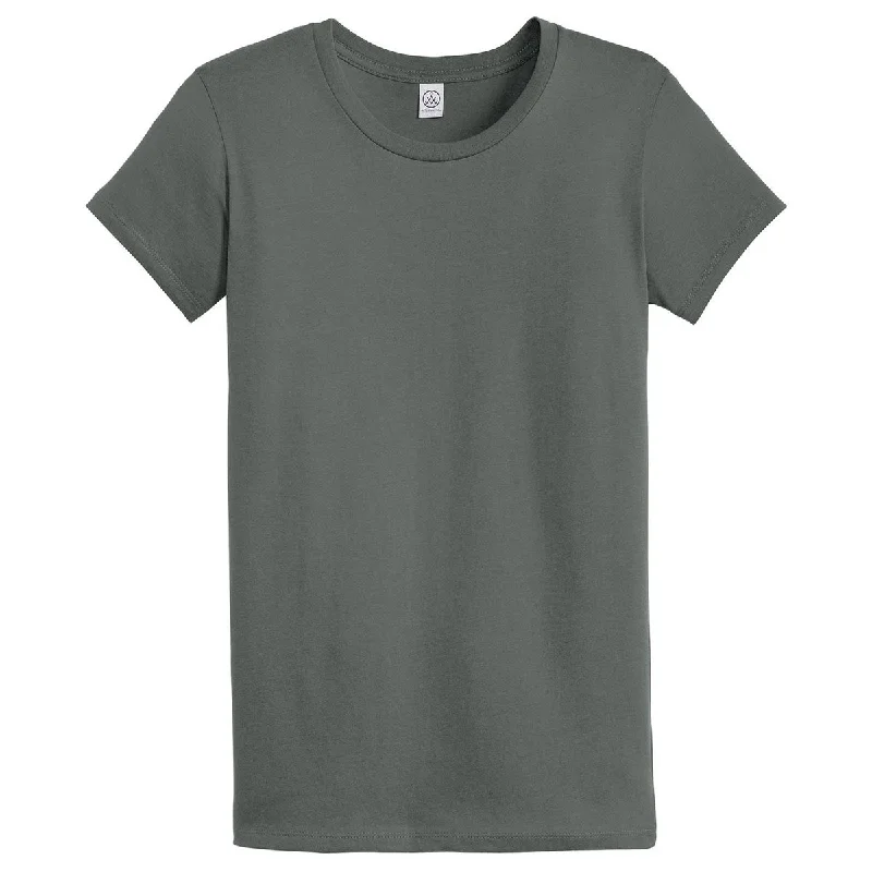 women's pleated tops -Alternative Women's Asphalt Legacy Crew T-Shirt